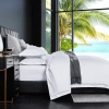 Four Seasons Hotel Supplies Linen four-piece set, pure white hotel and homestay bedding set, bed sheet and bed hat style Specification image